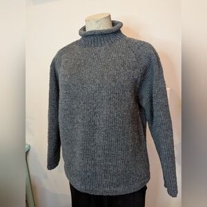 Vintage Wool Cowl Neck sweater By Winterhouses NFLD, Sage Green Size 12/14